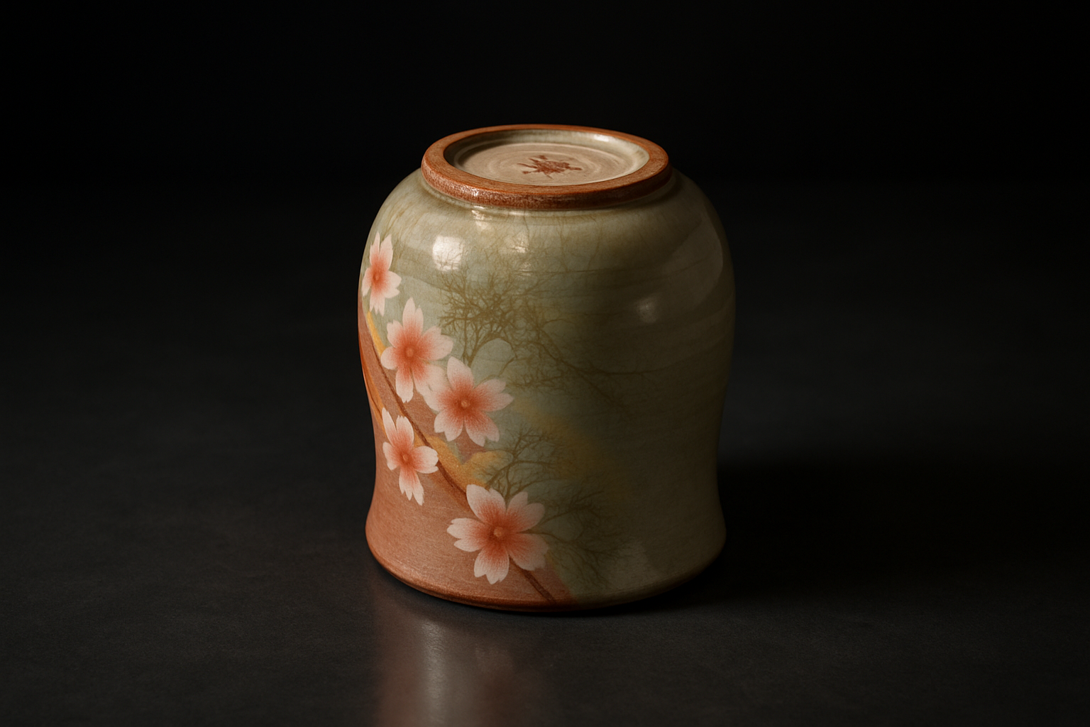 Wood ash powder in ceramic bowl next to traditional Japanese climbing kiln with stacked pottery awaiting firing
