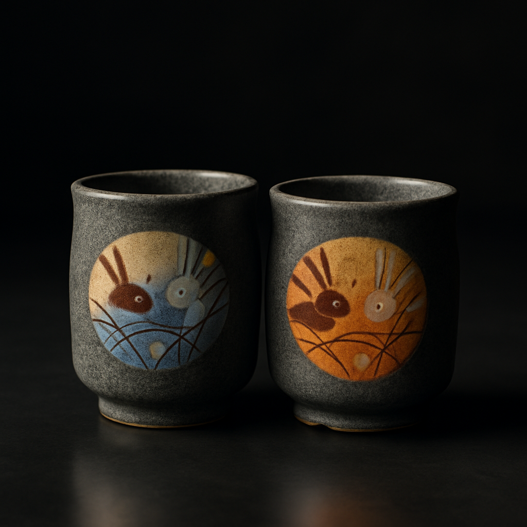 Shoji Hamada's rustic ceramic bowl with iron glaze and brush decoration exemplifying Mashiko folk pottery's mingei aesthetic principles.